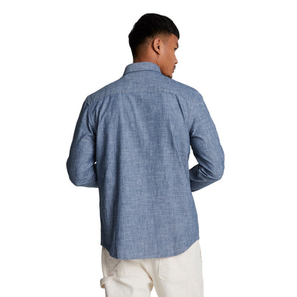 Indigo - Back - Lyle & Scott Mens Chambray Shirt
