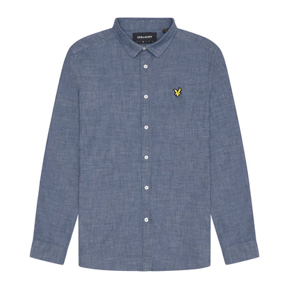 Indigo - Front - Lyle & Scott Mens Chambray Shirt