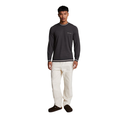 Gunmetal - Lifestyle - Lyle & Scott Mens Embroidered Crew Neck Jumper