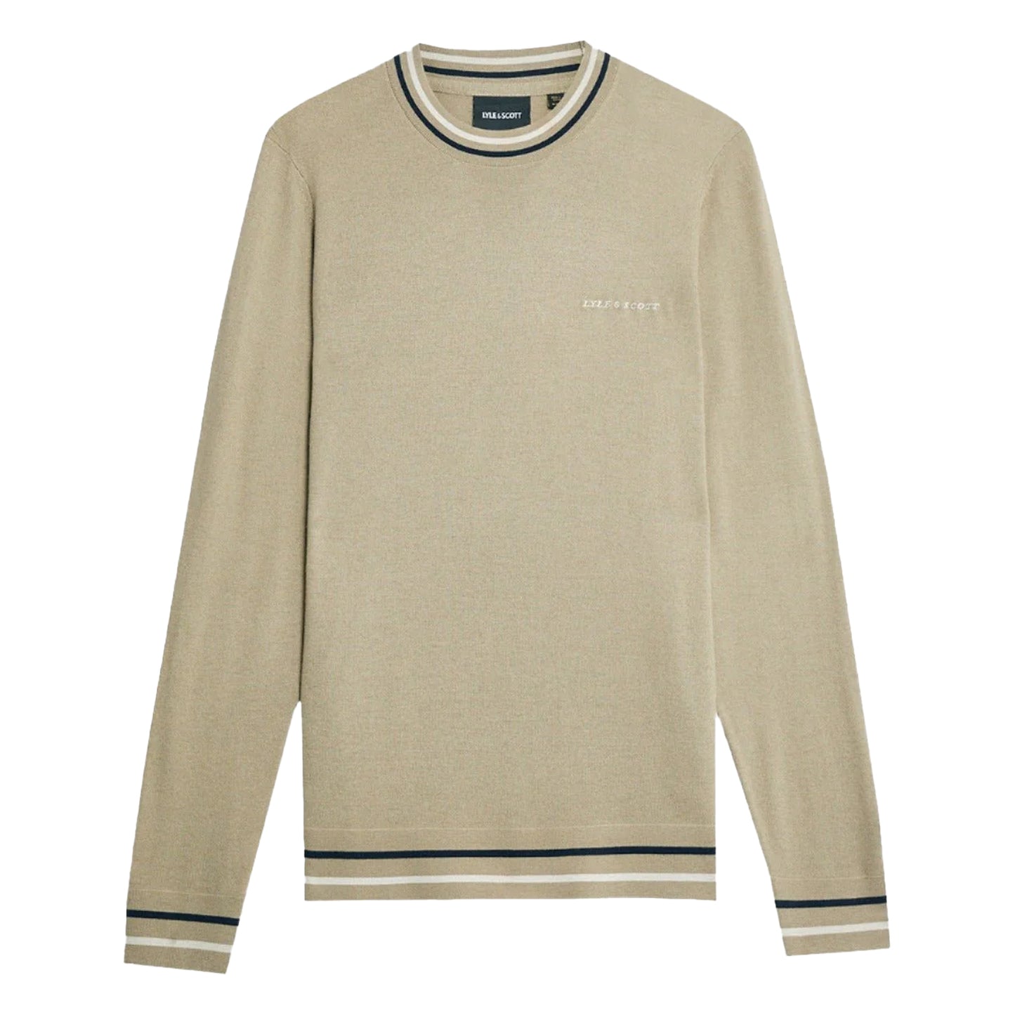Sage Uniform - Front - Lyle & Scott Mens Embroidered Crew Neck Jumper