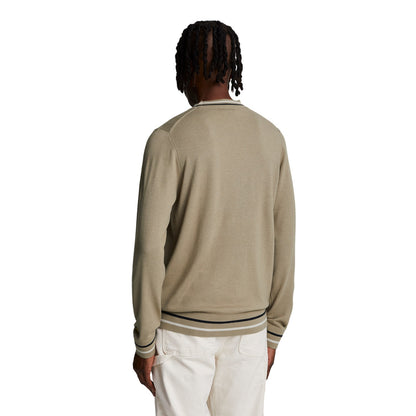 Sage Uniform - Back - Lyle & Scott Mens Embroidered Crew Neck Jumper