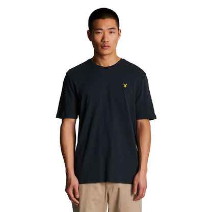 Dark Navy - Side - Lyle & Scott Mens Slub T-Shirt