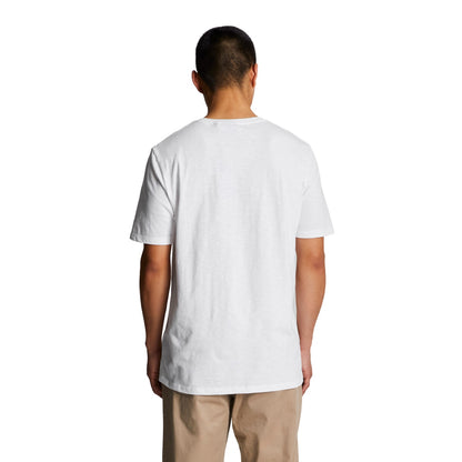 White - Back - Lyle & Scott Mens Slub T-Shirt