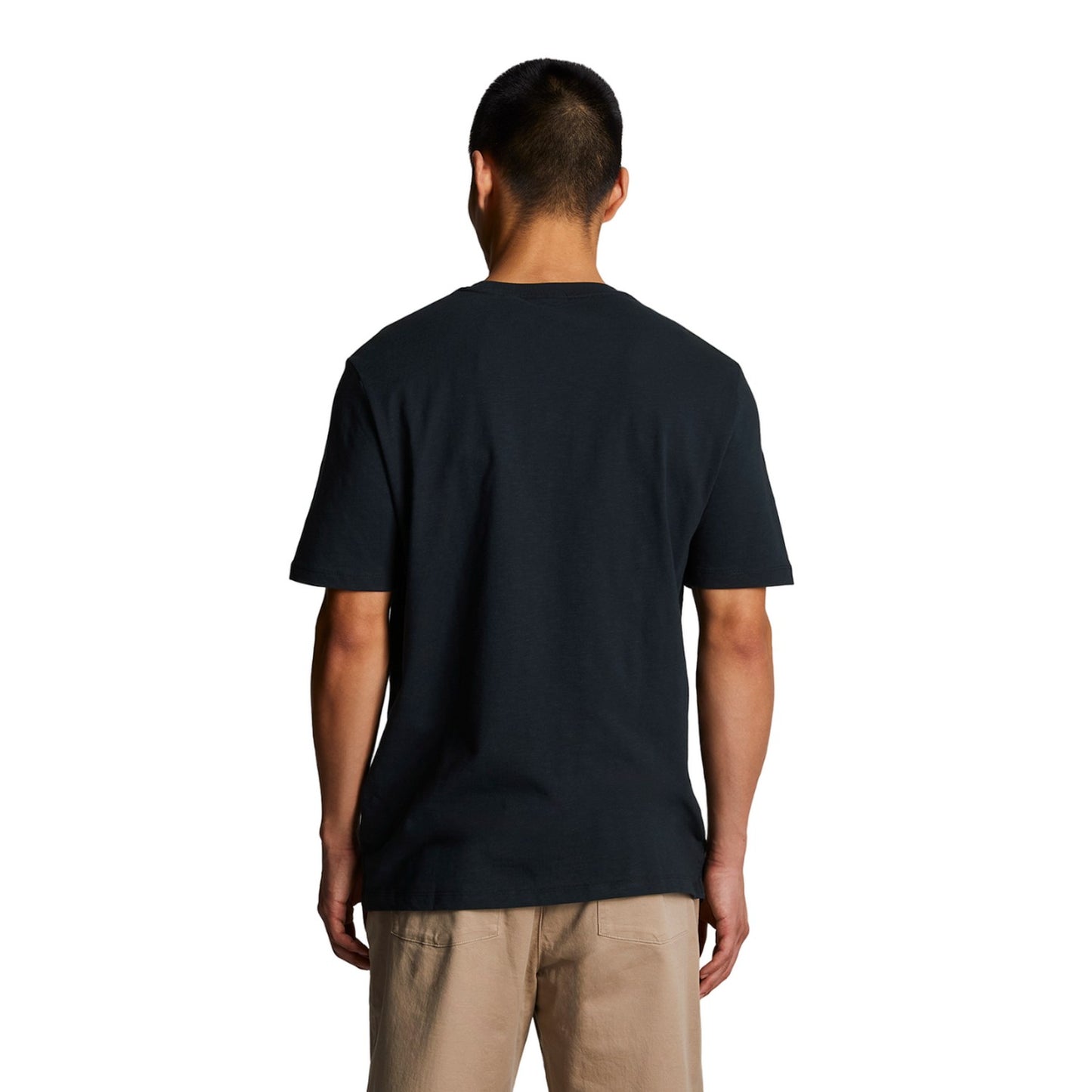 Dark Navy - Back - Lyle & Scott Mens Slub T-Shirt