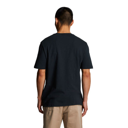 Dark Navy - Back - Lyle & Scott Mens Slub T-Shirt