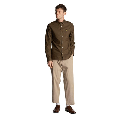 Olive - Lifestyle - Lyle & Scott Mens Oxford Lightweight Regular Shirt