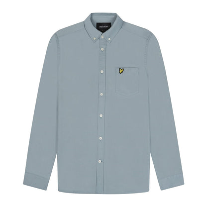 Slate Blue - Front - Lyle & Scott Mens Oxford Lightweight Regular Shirt