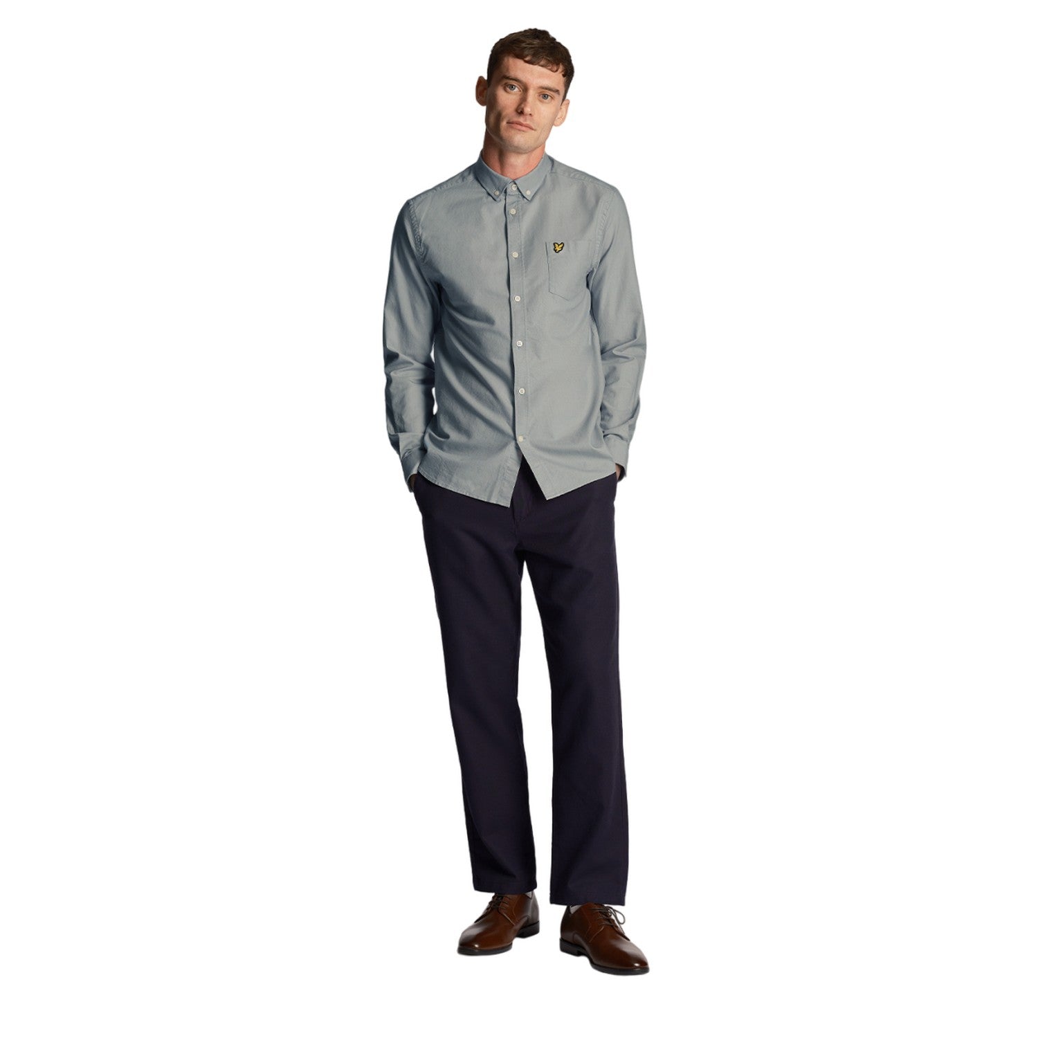 Slate Blue - Lifestyle - Lyle & Scott Mens Oxford Lightweight Regular Shirt