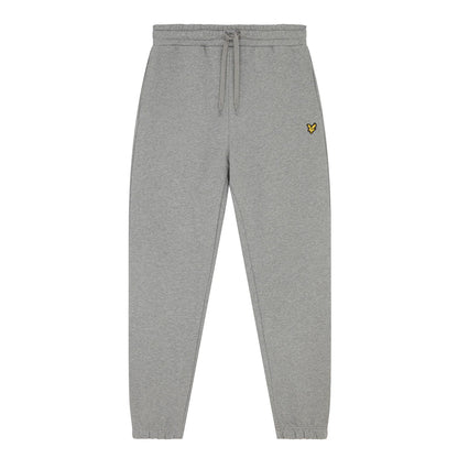 Mid Grey Marl - Front - Lyle & Scott Mens Slim Jogging Bottoms