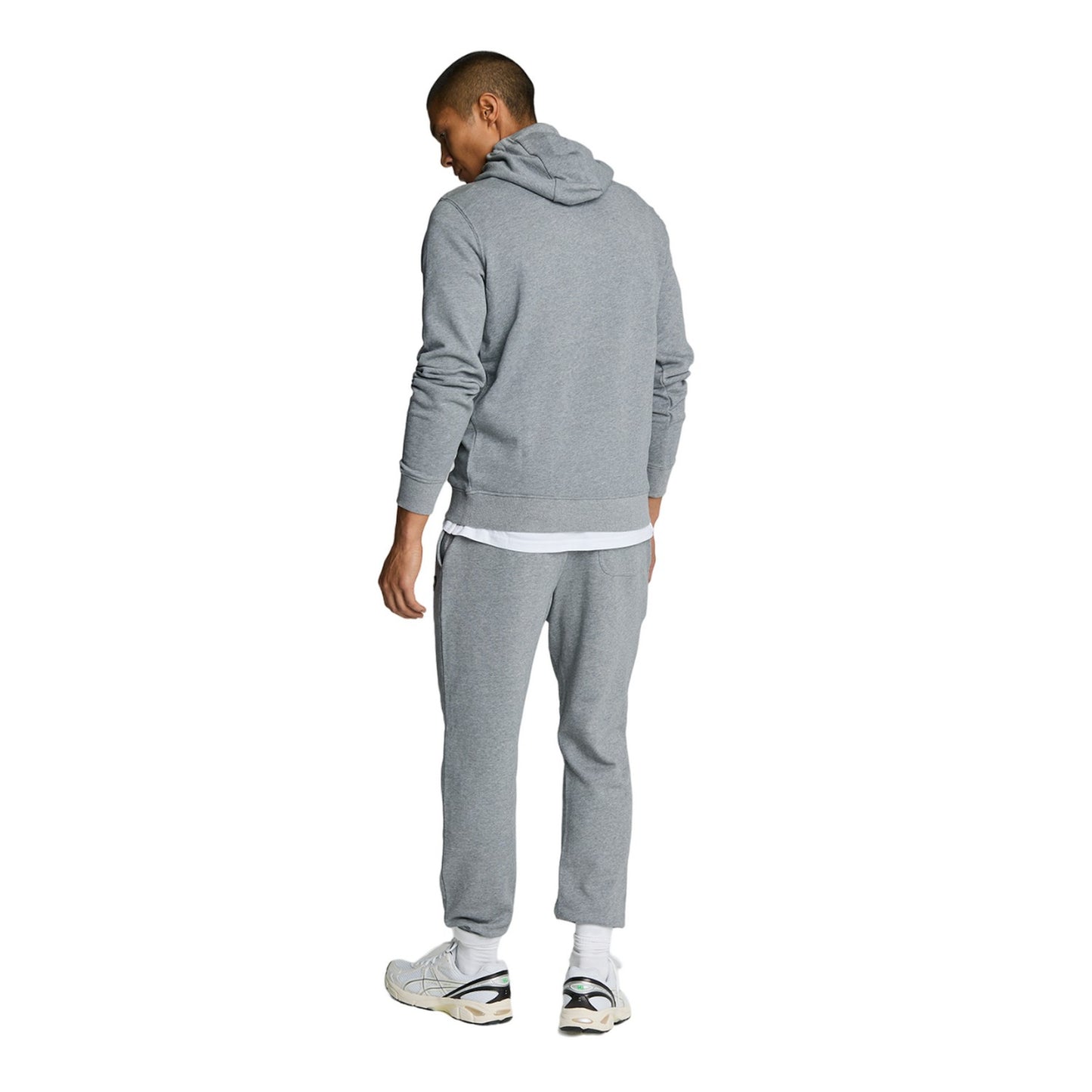Mid Grey Marl - Back - Lyle & Scott Mens Slim Jogging Bottoms