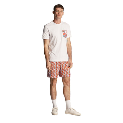 White - Lifestyle - Lyle & Scott Mens Floral Pocket T-Shirt