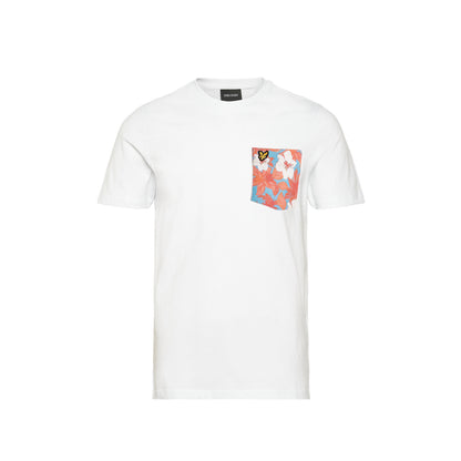 White - Front - Lyle & Scott Mens Floral Pocket T-Shirt