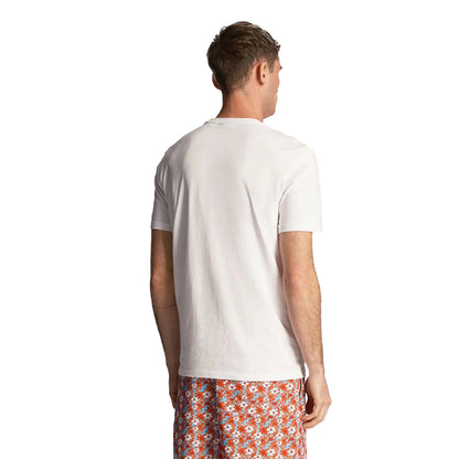 White - Back - Lyle & Scott Mens Floral Pocket T-Shirt