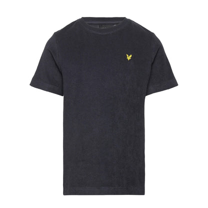 Dark Navy - Front - Lyle & Scott Mens Towelling T-Shirt