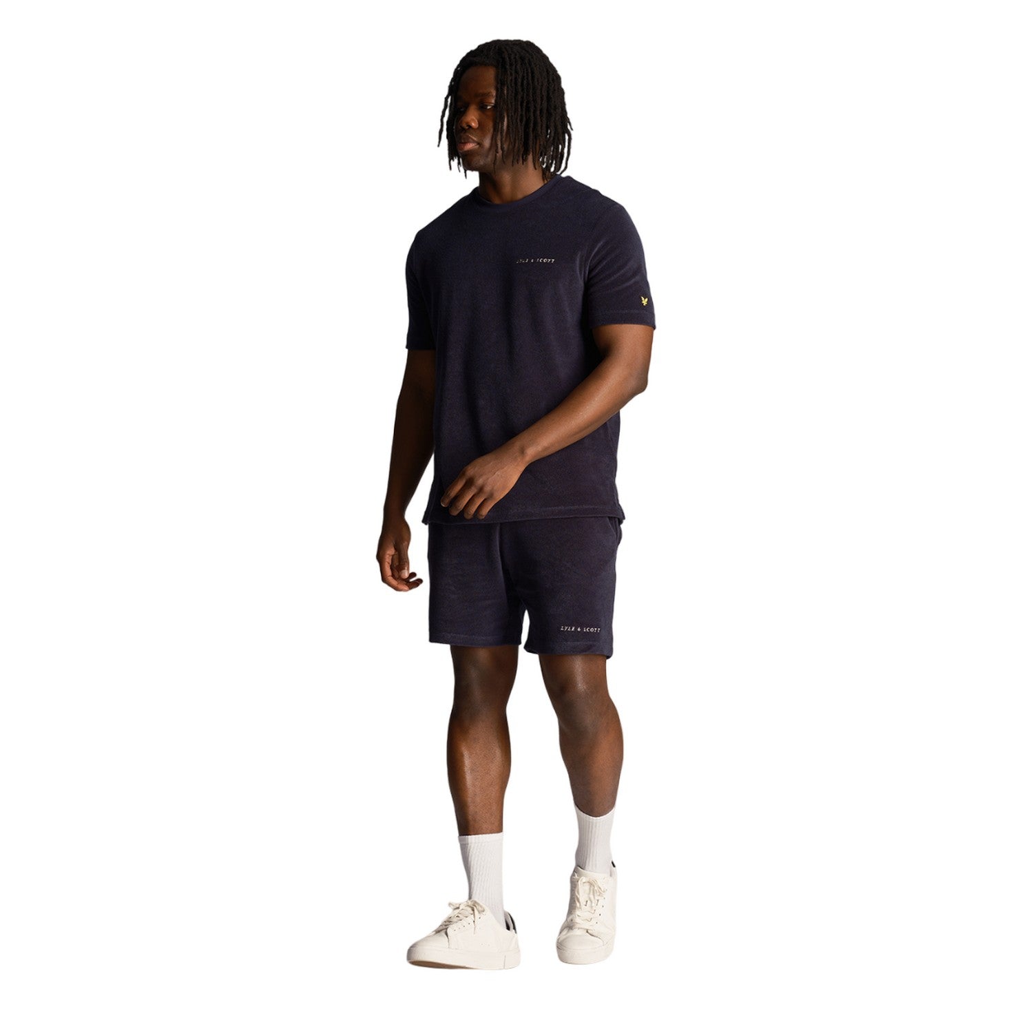 Dark Navy - Lifestyle - Lyle & Scott Mens Towelling T-Shirt