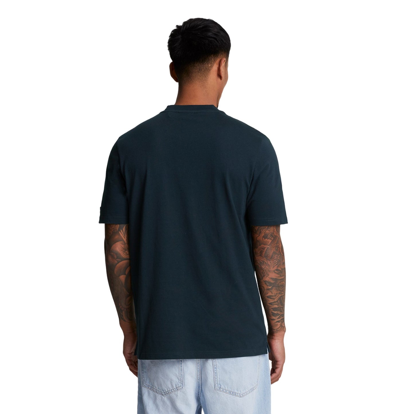 Dark Navy - Back - Lyle & Scott Mens Stamp T-Shirt