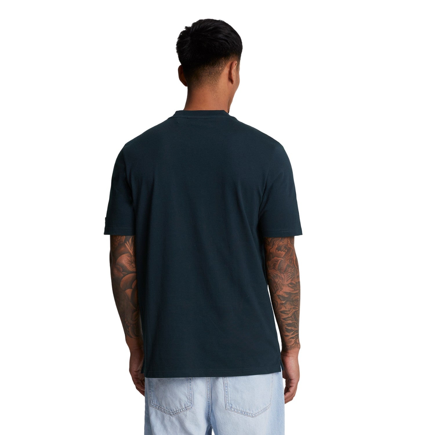 Dark Navy - Back - Lyle & Scott Mens Stamp T-Shirt