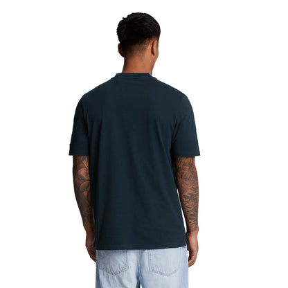 Dark Navy - Back - Lyle & Scott Mens Stamp T-Shirt