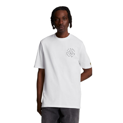 White - Side - Lyle & Scott Mens Stamp T-Shirt