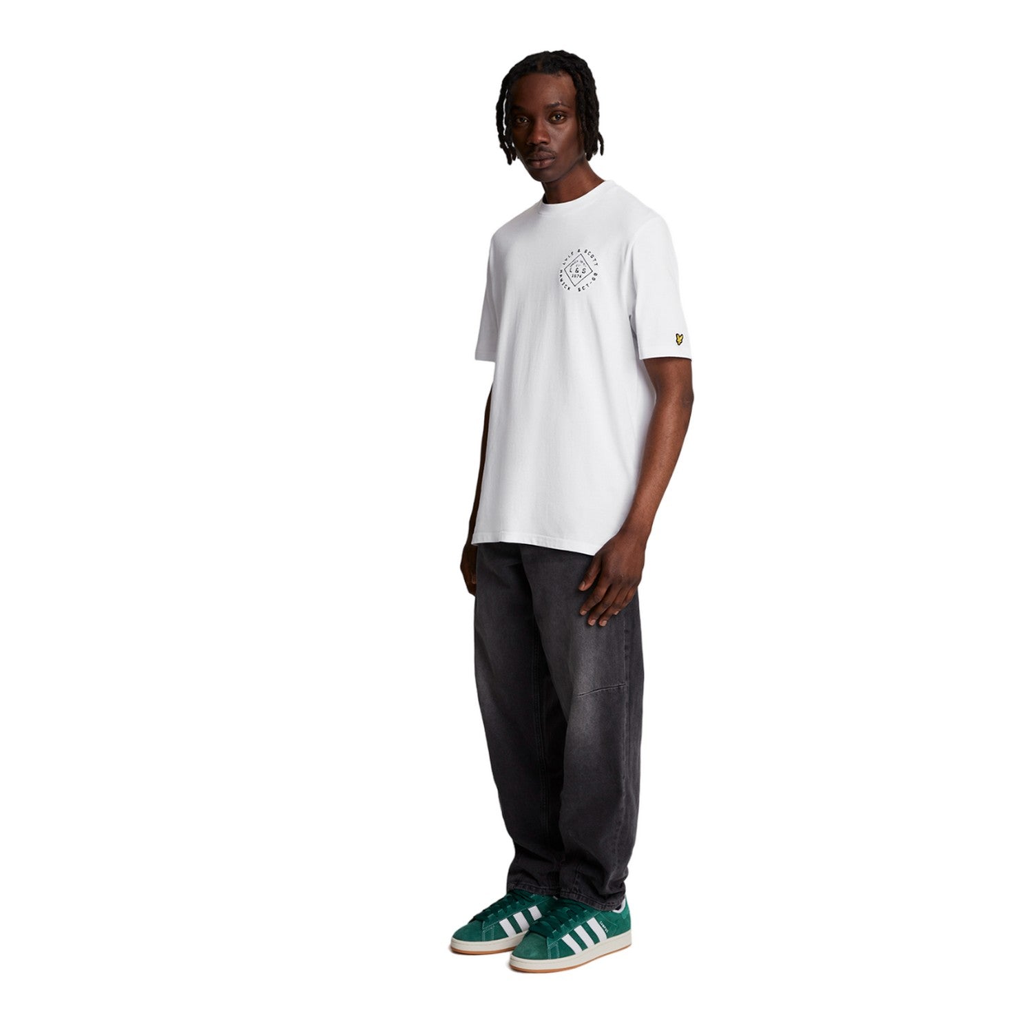 White - Lifestyle - Lyle & Scott Mens Stamp T-Shirt