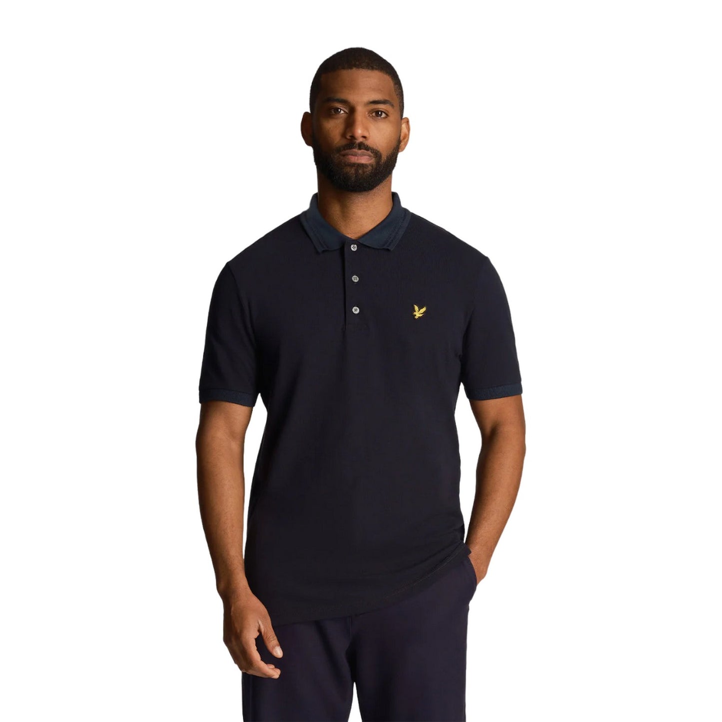 Dark Navy - Back - Lyle & Scott Mens Rally Tipped Polo Shirt