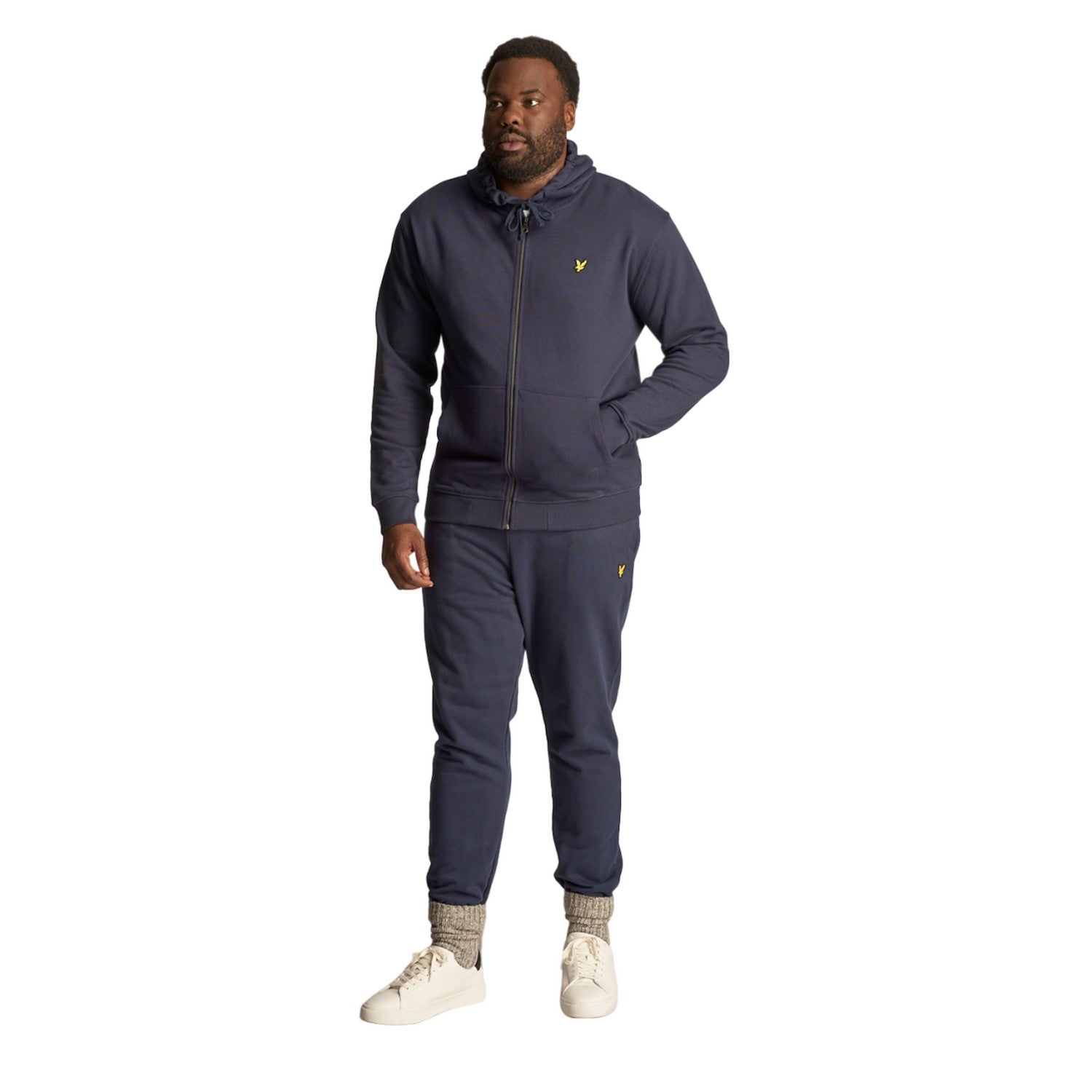 Navy - Lifestyle - Lyle & Scott Mens Plus Full Zip Hoodie