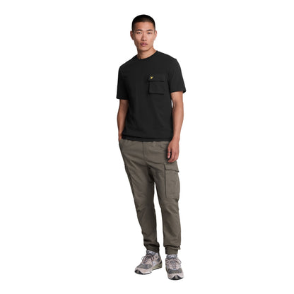 Jet Black - Lifestyle - Lyle & Scott Mens Woven Pocket T-Shirt