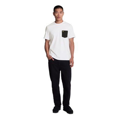 White-Jet Black - Lifestyle - Lyle & Scott Mens Contrast Pocket T-Shirt