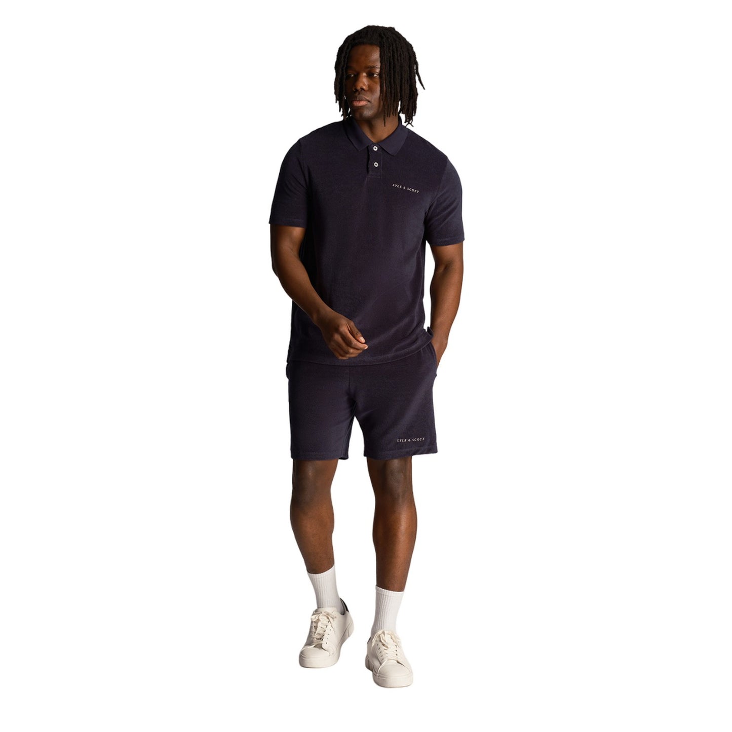 Dark Navy - Lifestyle - Lyle & Scott Mens Towelling Polo Shirt