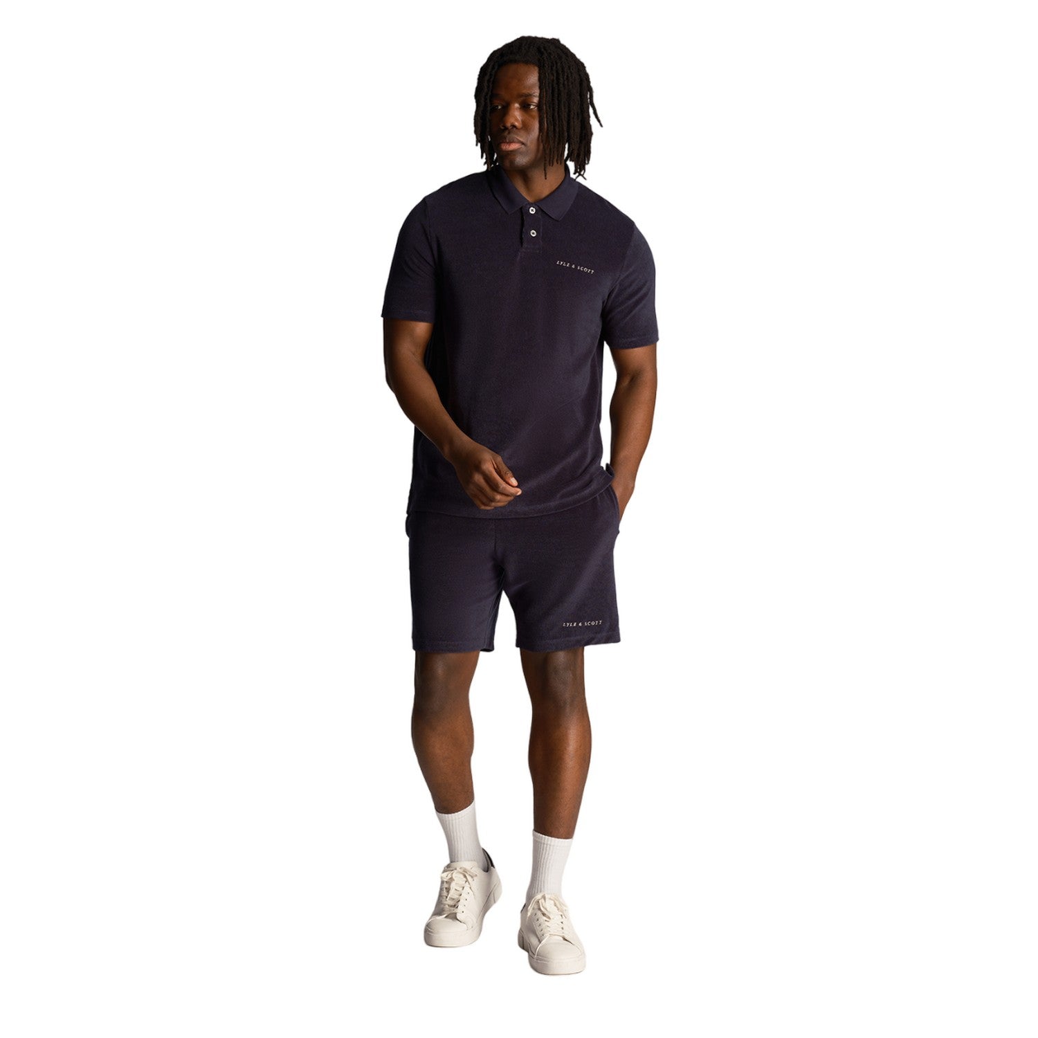 Dark Navy - Lifestyle - Lyle & Scott Mens Towelling Polo Shirt