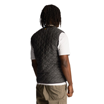 Gunmetal - Back - Lyle & Scott Mens Quilted Sleeveless Gilet