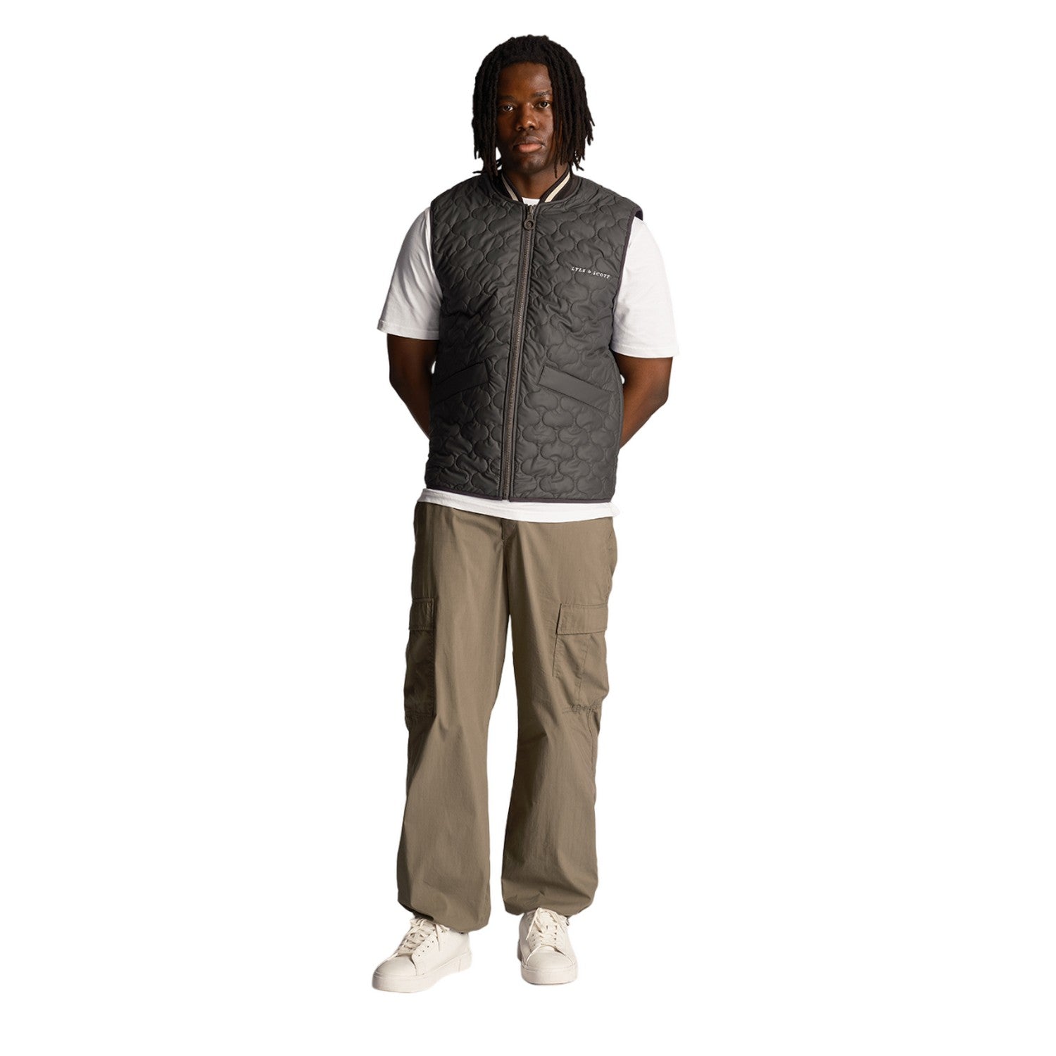 Gunmetal - Lifestyle - Lyle & Scott Mens Quilted Sleeveless Gilet