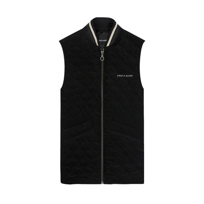 Jet Black - Front - Lyle & Scott Mens Quilted Sleeveless Gilet