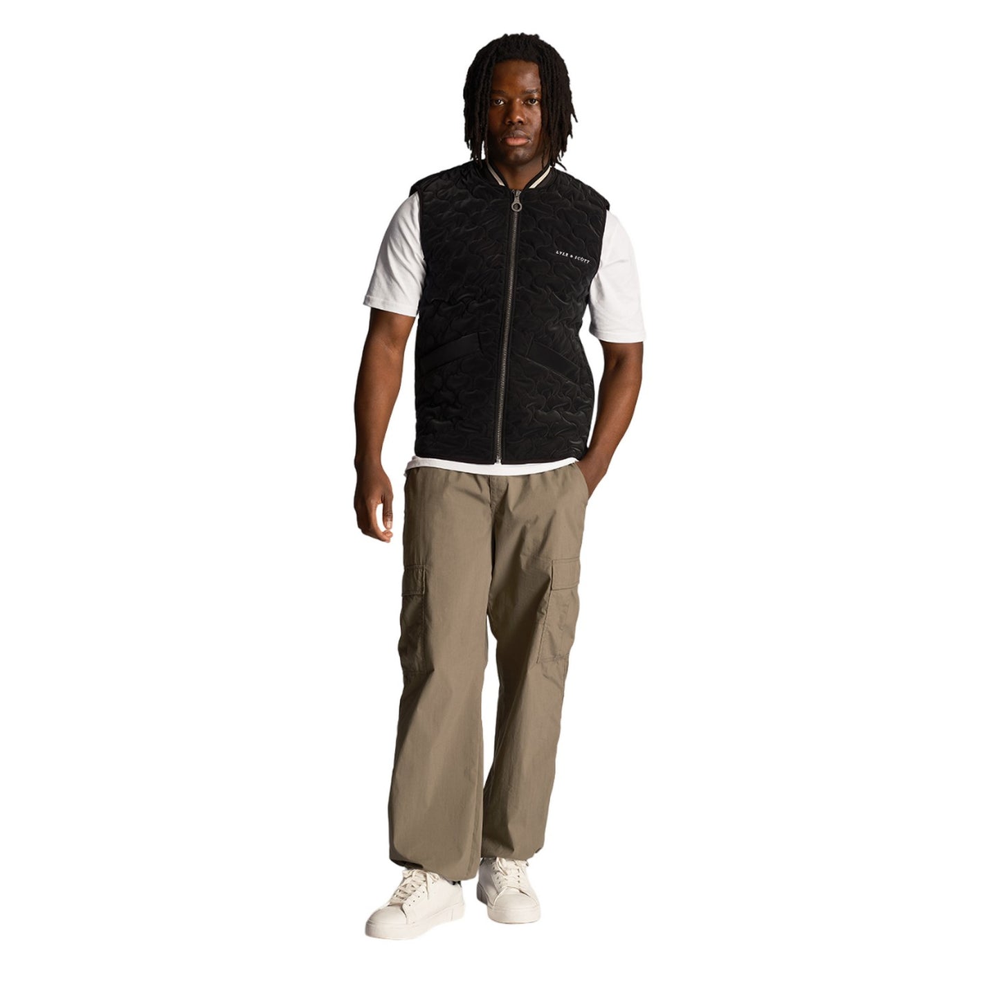 Jet Black - Lifestyle - Lyle & Scott Mens Quilted Sleeveless Gilet