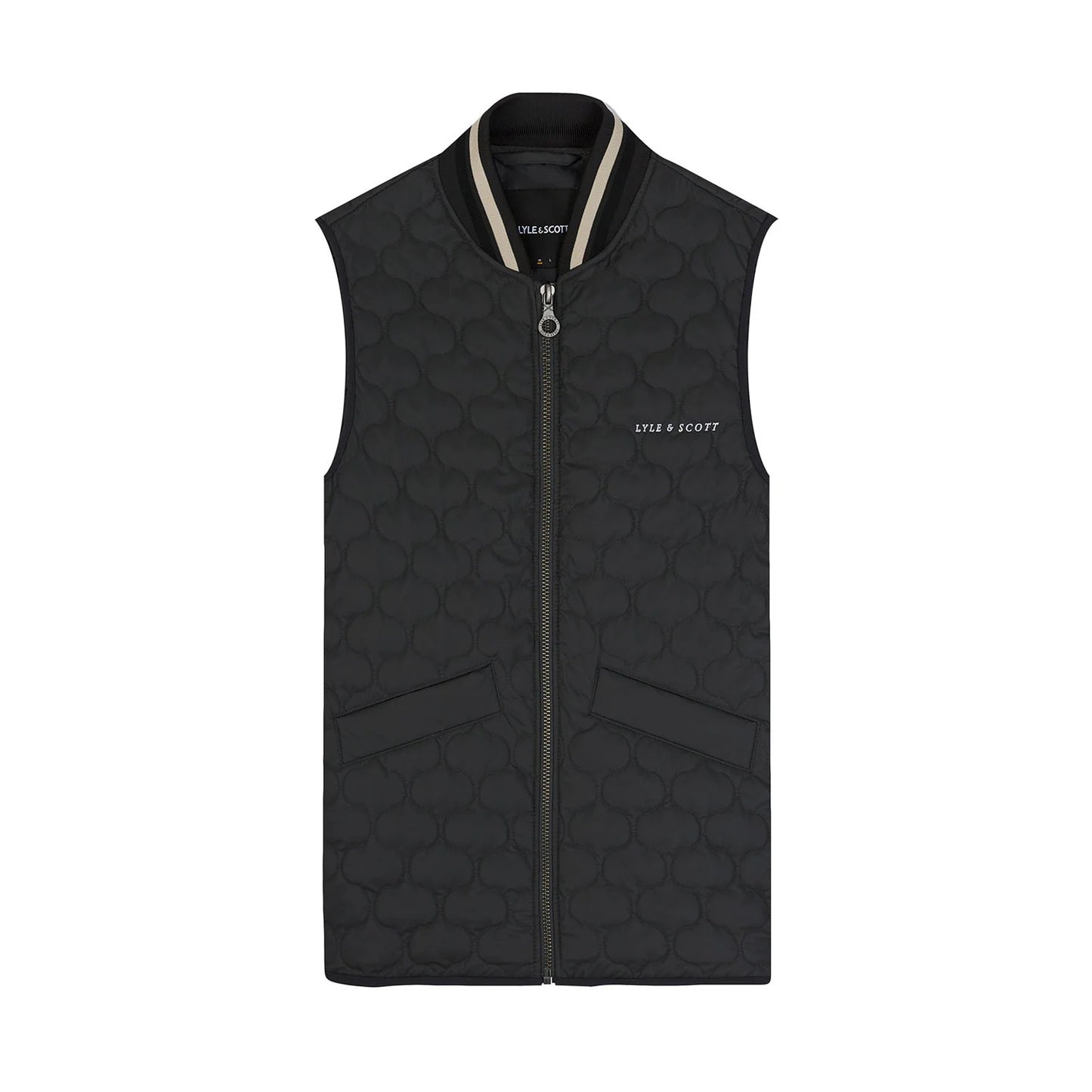 Gunmetal - Front - Lyle & Scott Mens Quilted Sleeveless Gilet