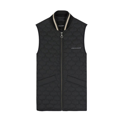 Gunmetal - Front - Lyle & Scott Mens Quilted Sleeveless Gilet