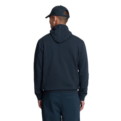 Dark Navy - Back - Lyle & Scott Mens Hybrid Full Zip Hoodie