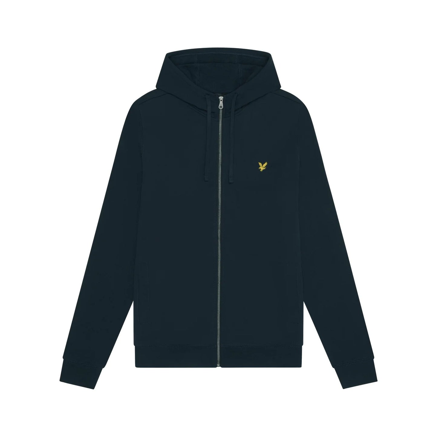 Dark Navy - Front - Lyle & Scott Mens Hybrid Full Zip Hoodie