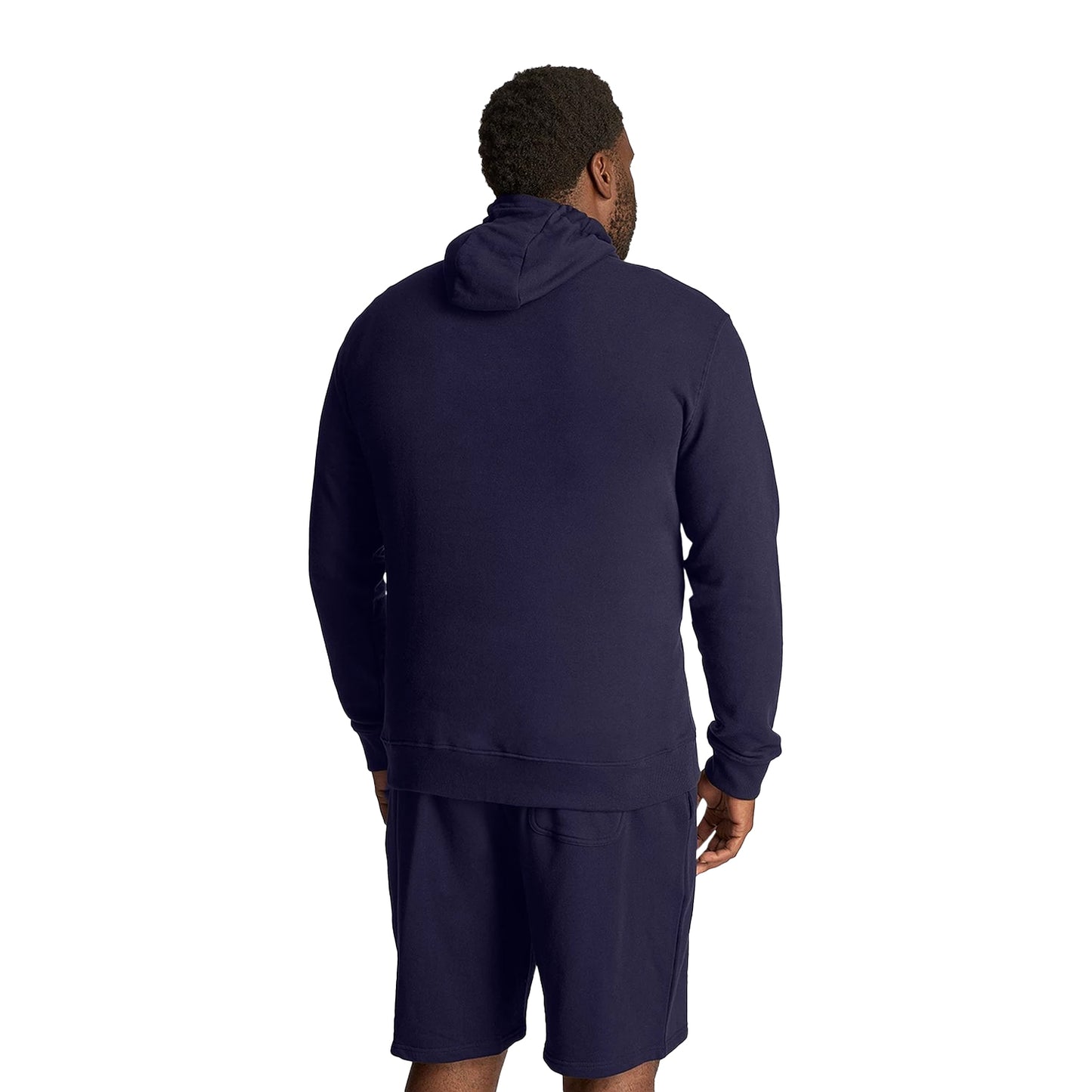 Navy - Back - Lyle & Scott Mens Plus Pullover Hoodie