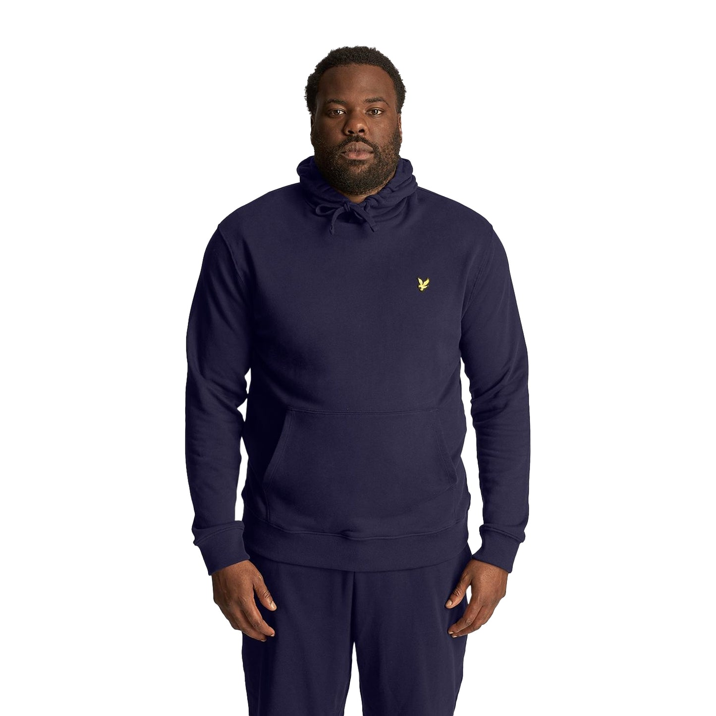 Navy - Side - Lyle & Scott Mens Plus Pullover Hoodie