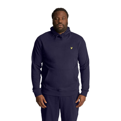 Navy - Side - Lyle & Scott Mens Plus Pullover Hoodie