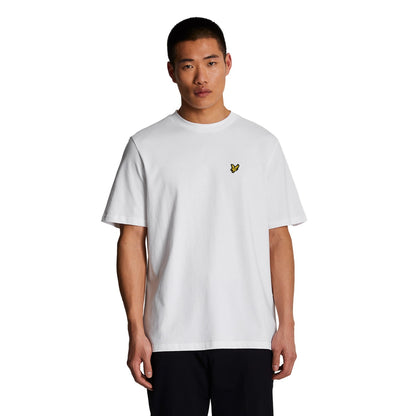 White - Side - Lyle & Scott Mens Oversized T-Shirt