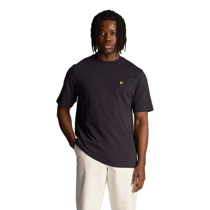 Dark Navy - Side - Lyle & Scott Mens Oversized T-Shirt