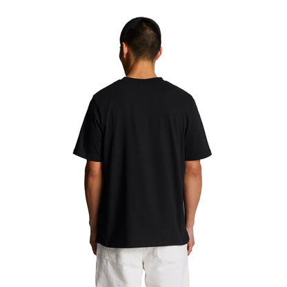 Jet Black - Back - Lyle & Scott Mens Oversized T-Shirt