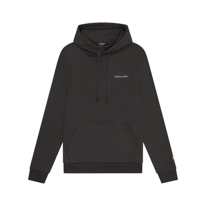 Gunmetal-Cove - Front - Lyle & Scott Mens Embroidered Hoodie