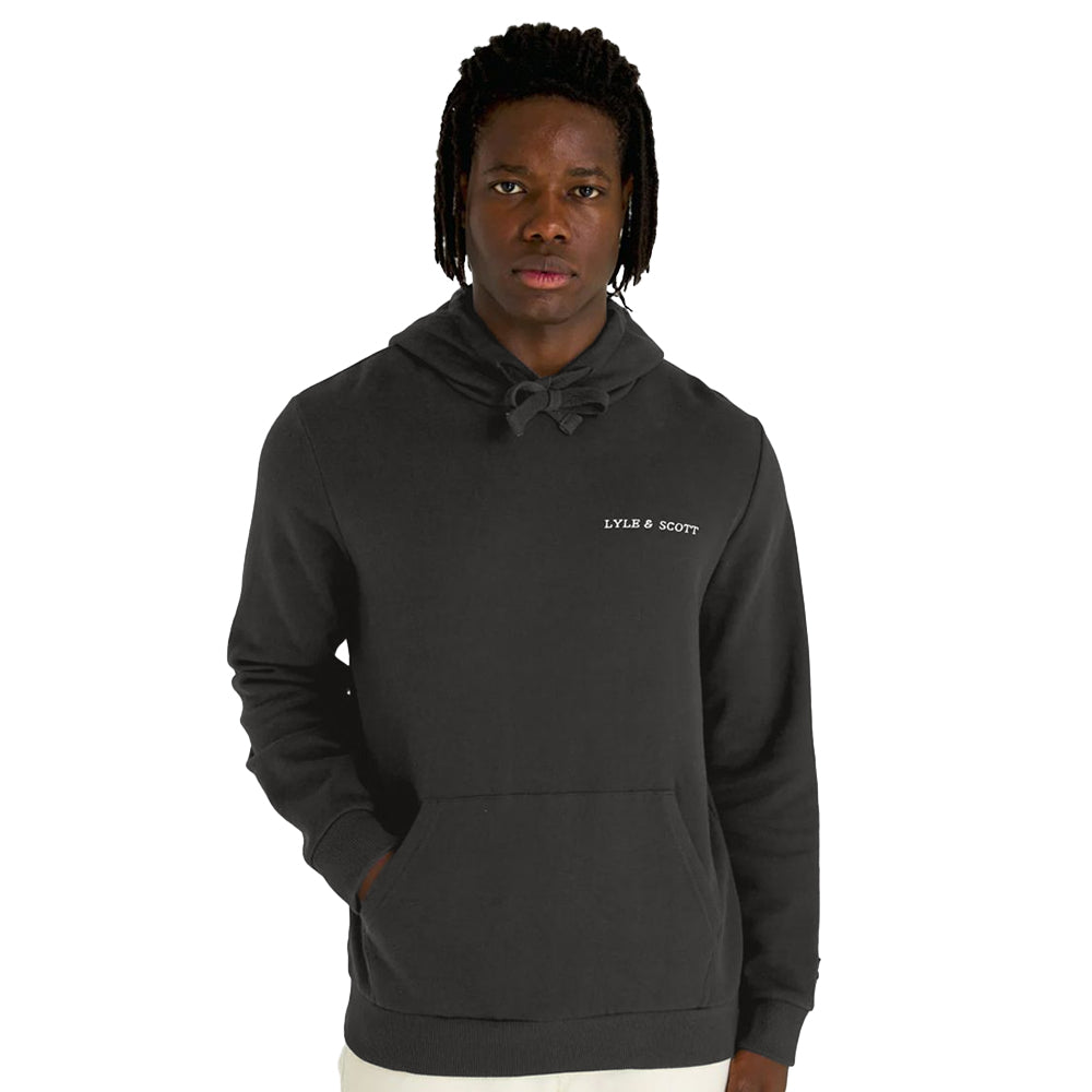Gunmetal-Cove - Back - Lyle & Scott Mens Embroidered Hoodie