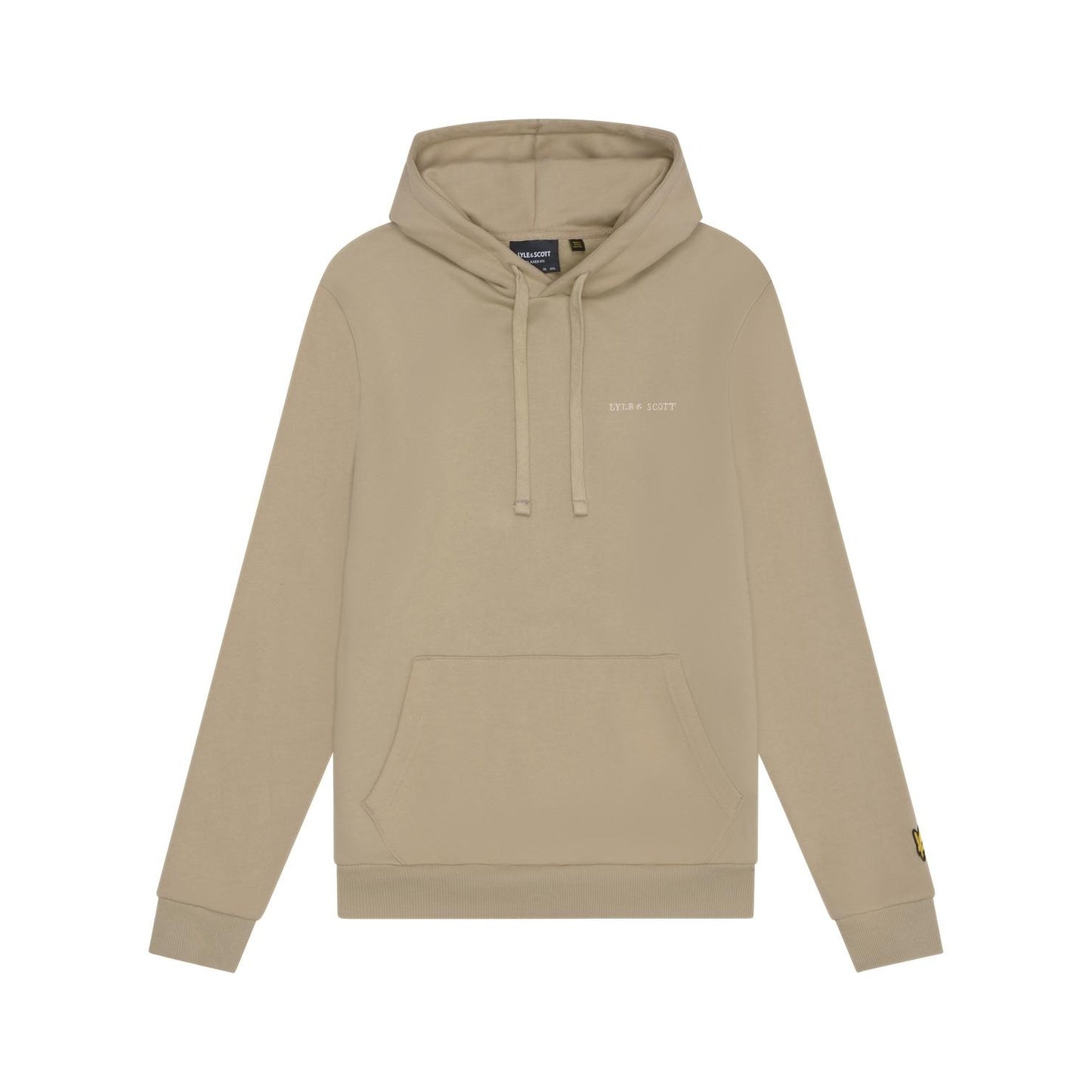 Dried Sage-Cove - Front - Lyle & Scott Mens Embroidered Hoodie