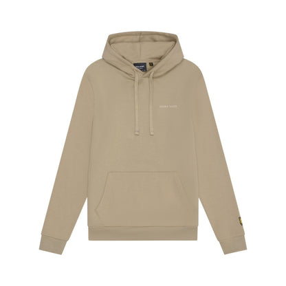 Dried Sage-Cove - Front - Lyle & Scott Mens Embroidered Hoodie