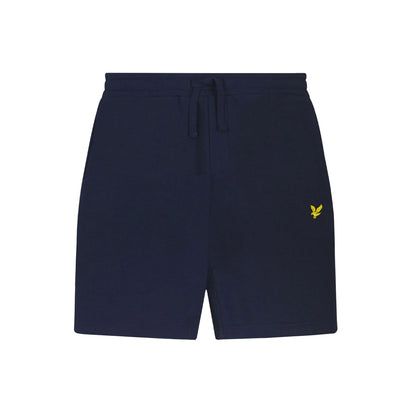 Dark Navy - Front - Lyle & Scott Mens Slub Logo Shorts