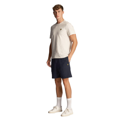 Dark Navy - Lifestyle - Lyle & Scott Mens Slub Logo Shorts